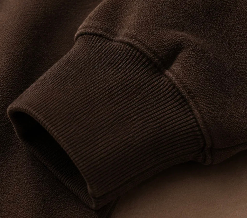 Pink on Brown Hoodie - Puff Print