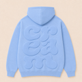 Blue on Blue Hoodie - Puff Print