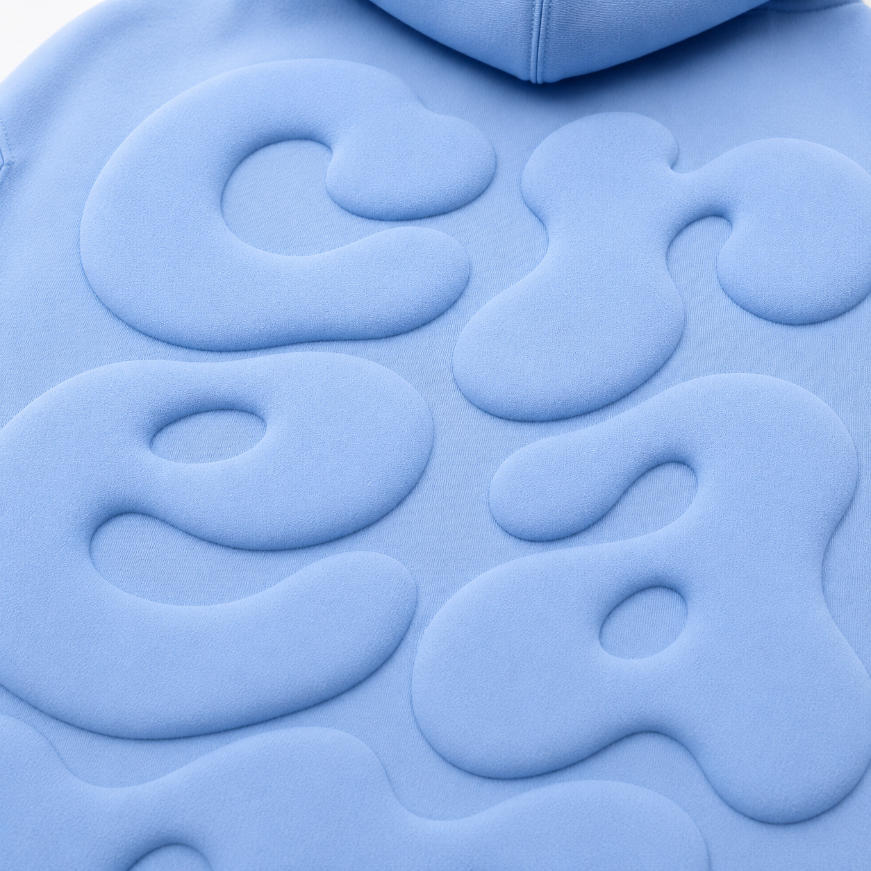 Blue on Blue Hoodie - Puff Print