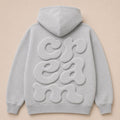 Light Grey on Light Grey Hoodie - Puff Print