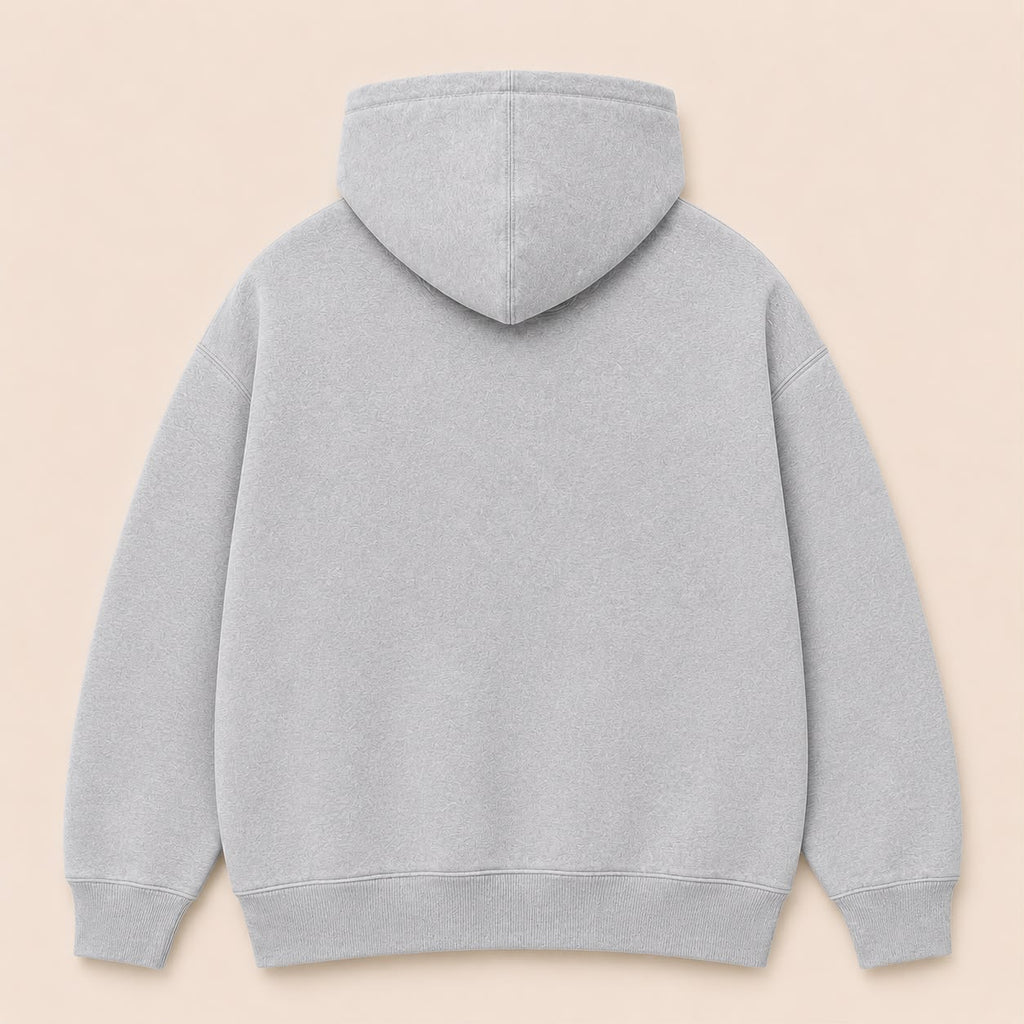 Light Grey on Light Grey Hoodie - Embroidered