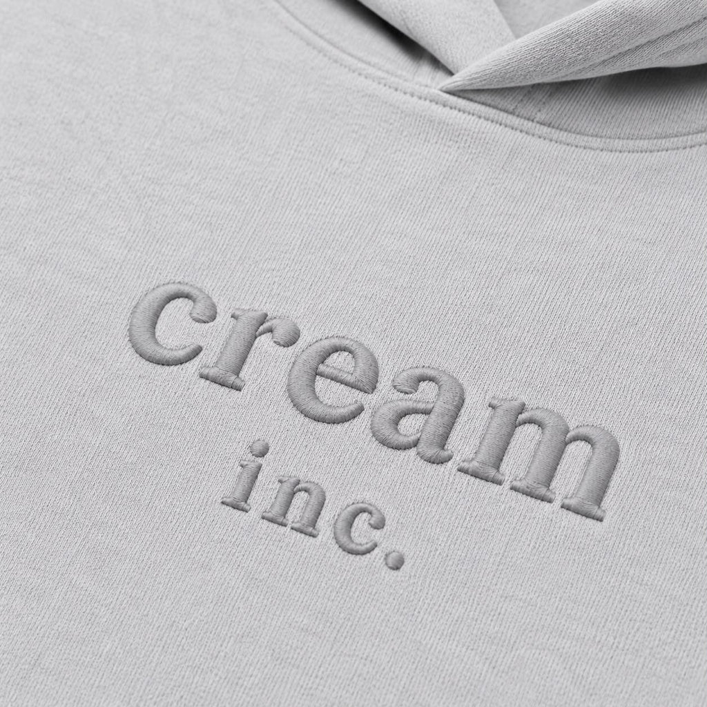 Light Grey on Light Grey Hoodie - Embroidered