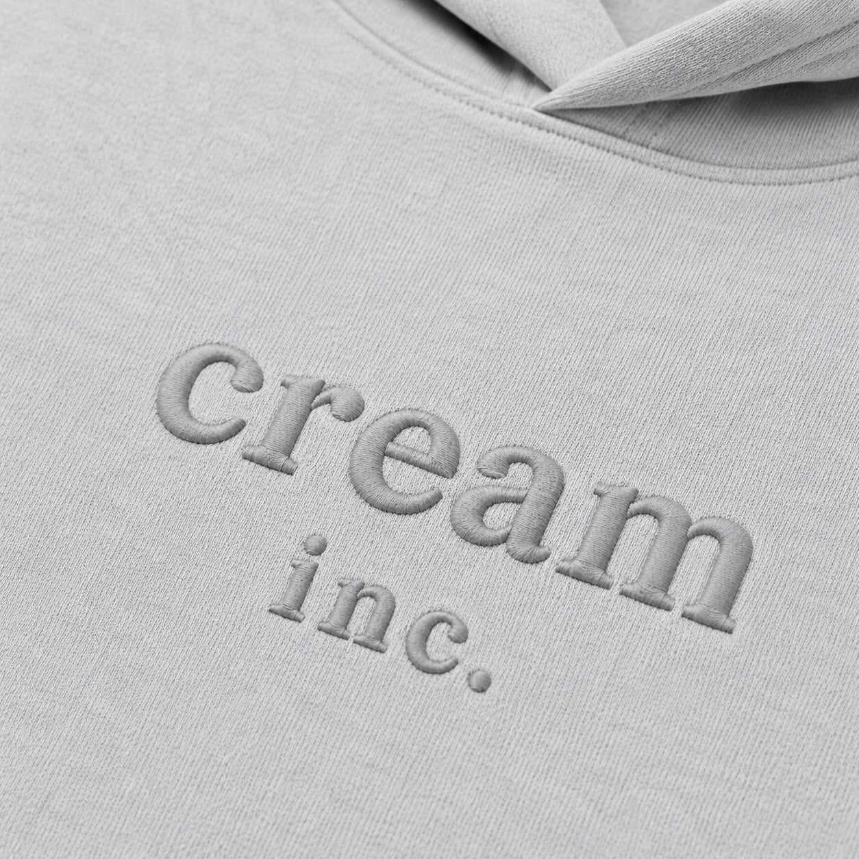 Light Grey on Light Grey Hoodie - Embroidered
