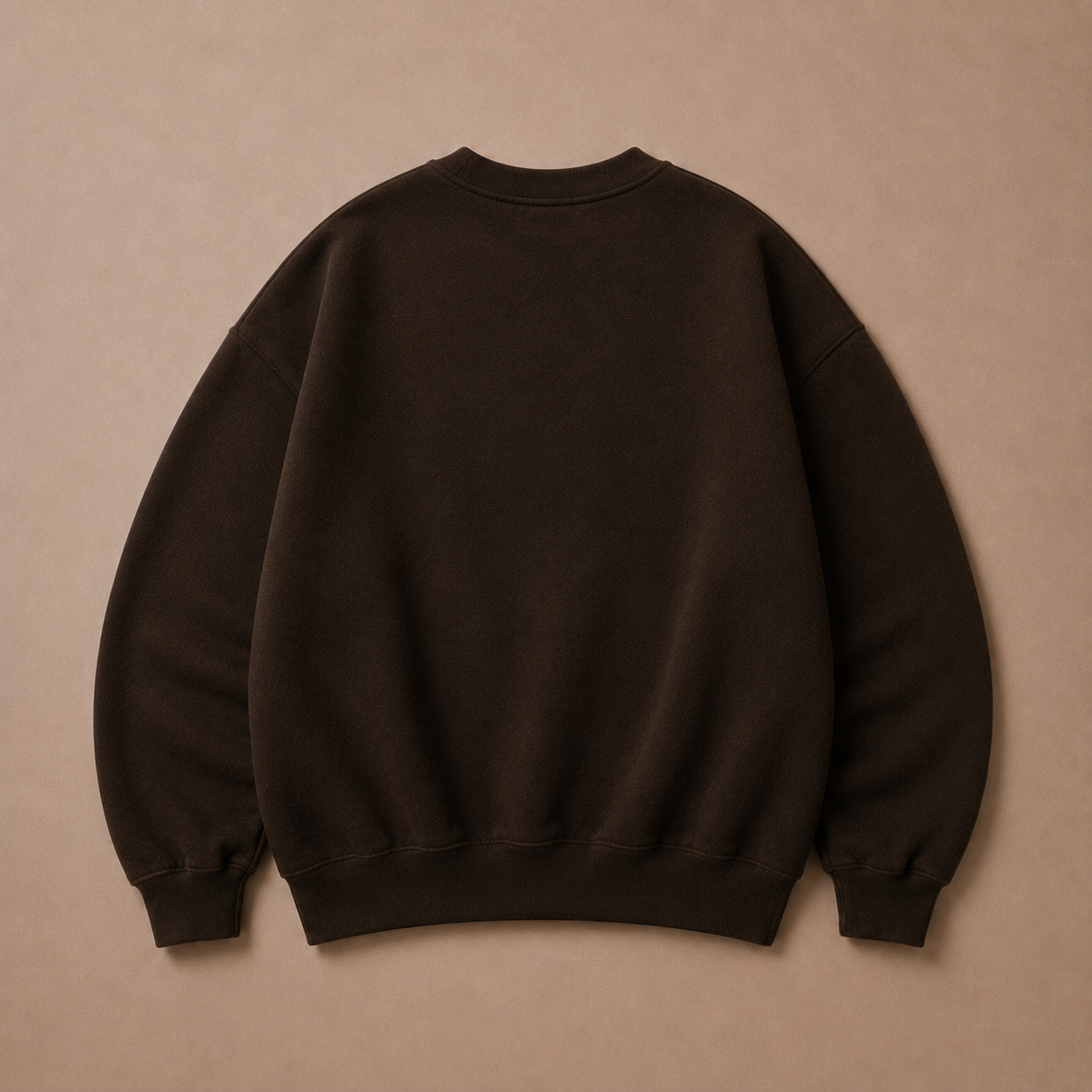 Pink on Brown Crewneck - Embroidered