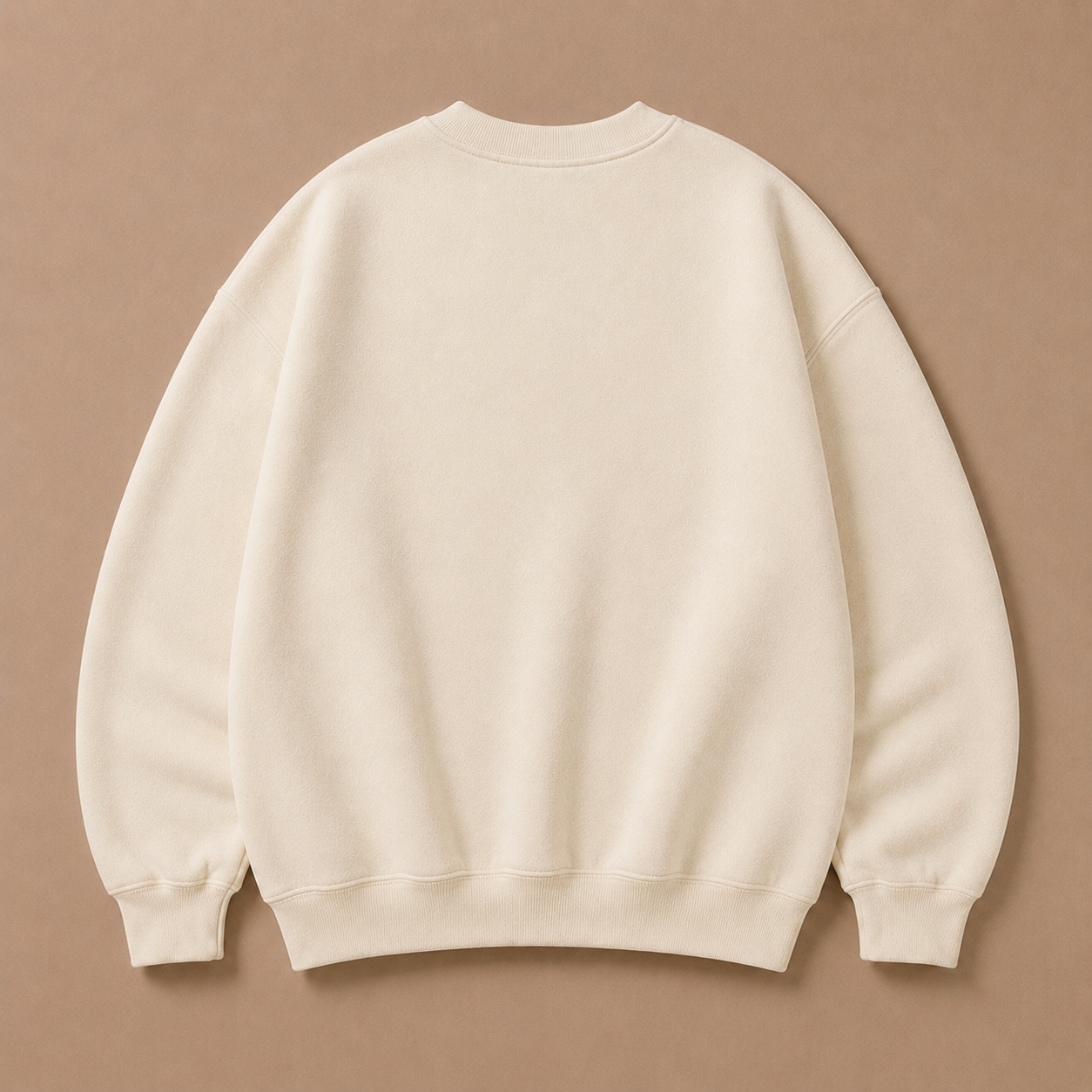 Cream on Cream Crewneck - Embroidered