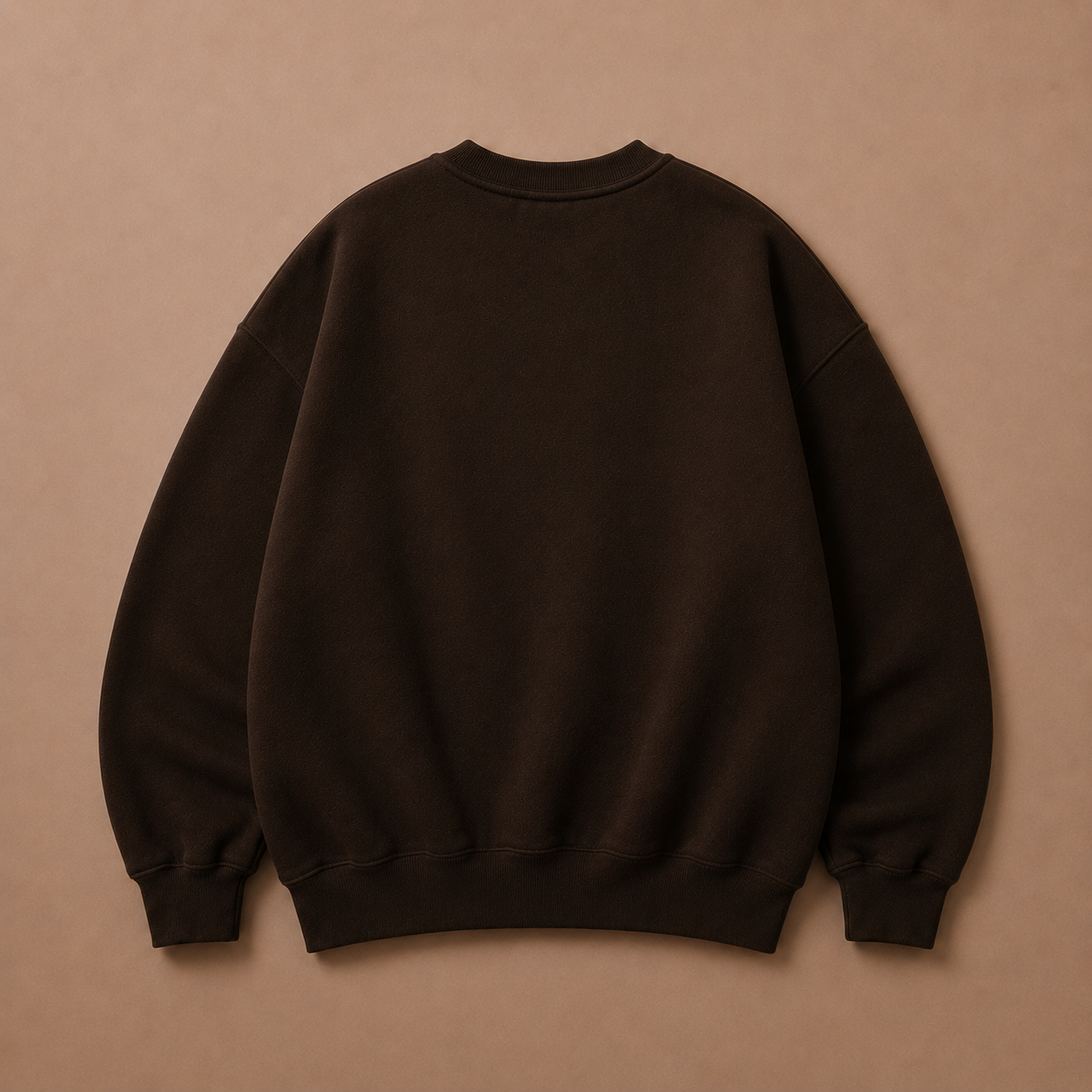 Orange on Brown Crewneck - Embroidered