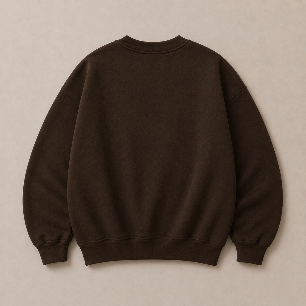 Blue on Brown Crewneck - Puff Print