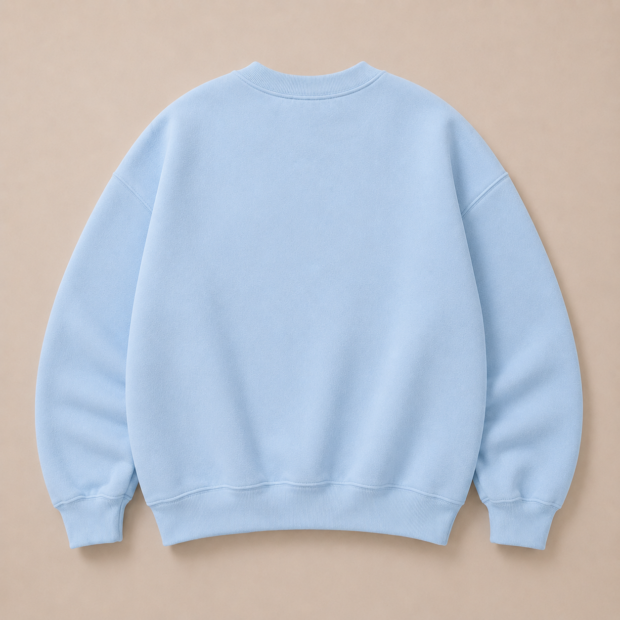Brown on Blue Crewneck - Puff Print