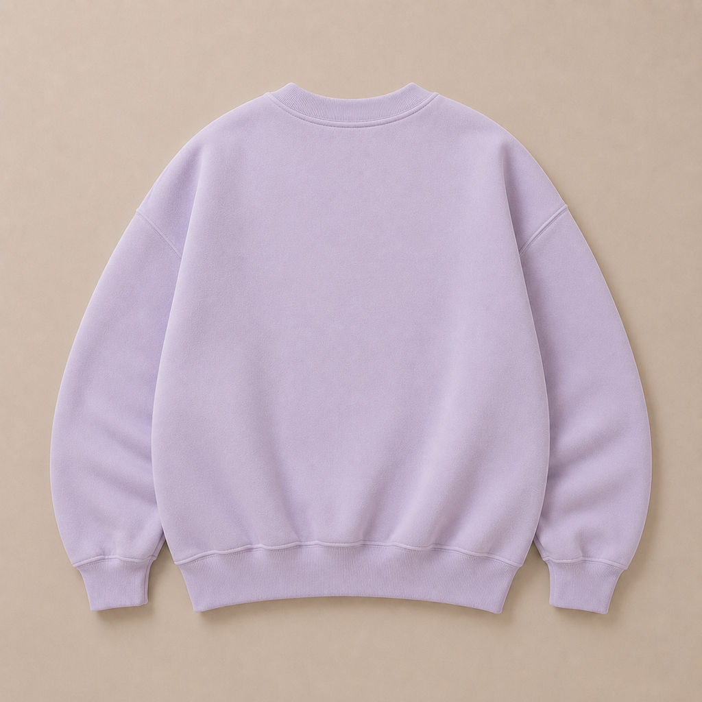Butterscotch on Lilac Crewneck - Puff Print