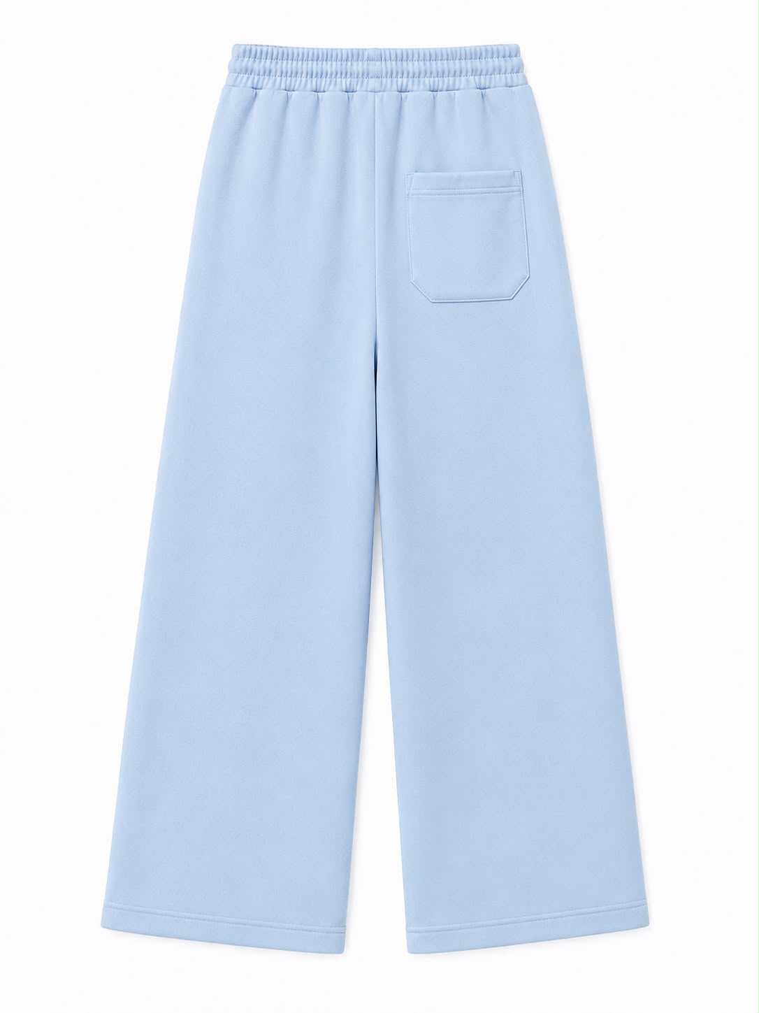 Blue on Blue Track Pants - Wide Leg - Embroidered