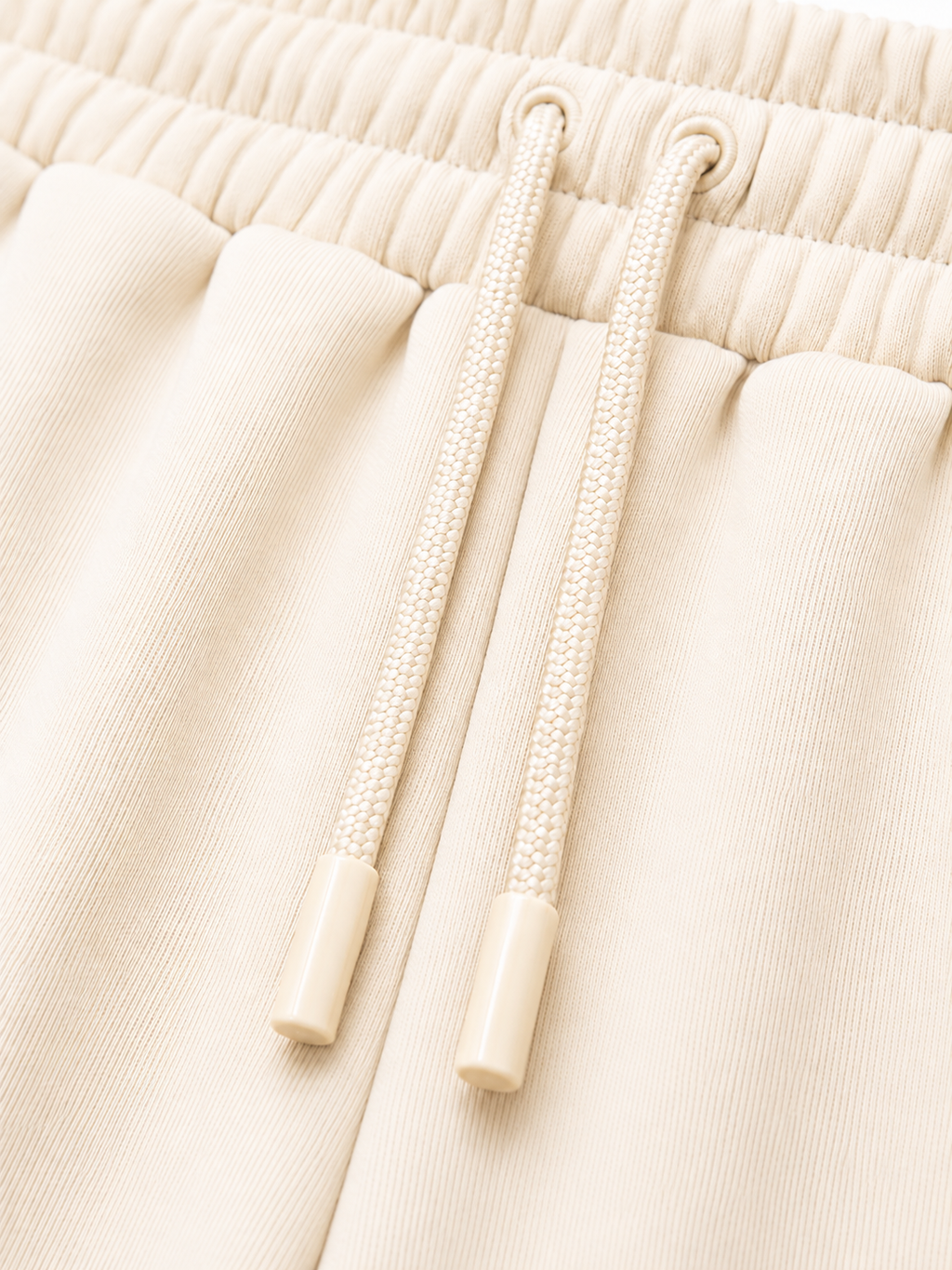 Cream on Cream Track Pants - Wide Leg - Embroidered