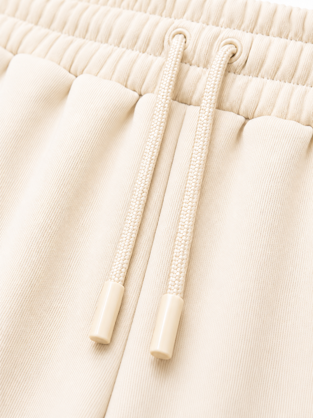 Cream on Cream Track Pants - Wide Leg - Embroidered
