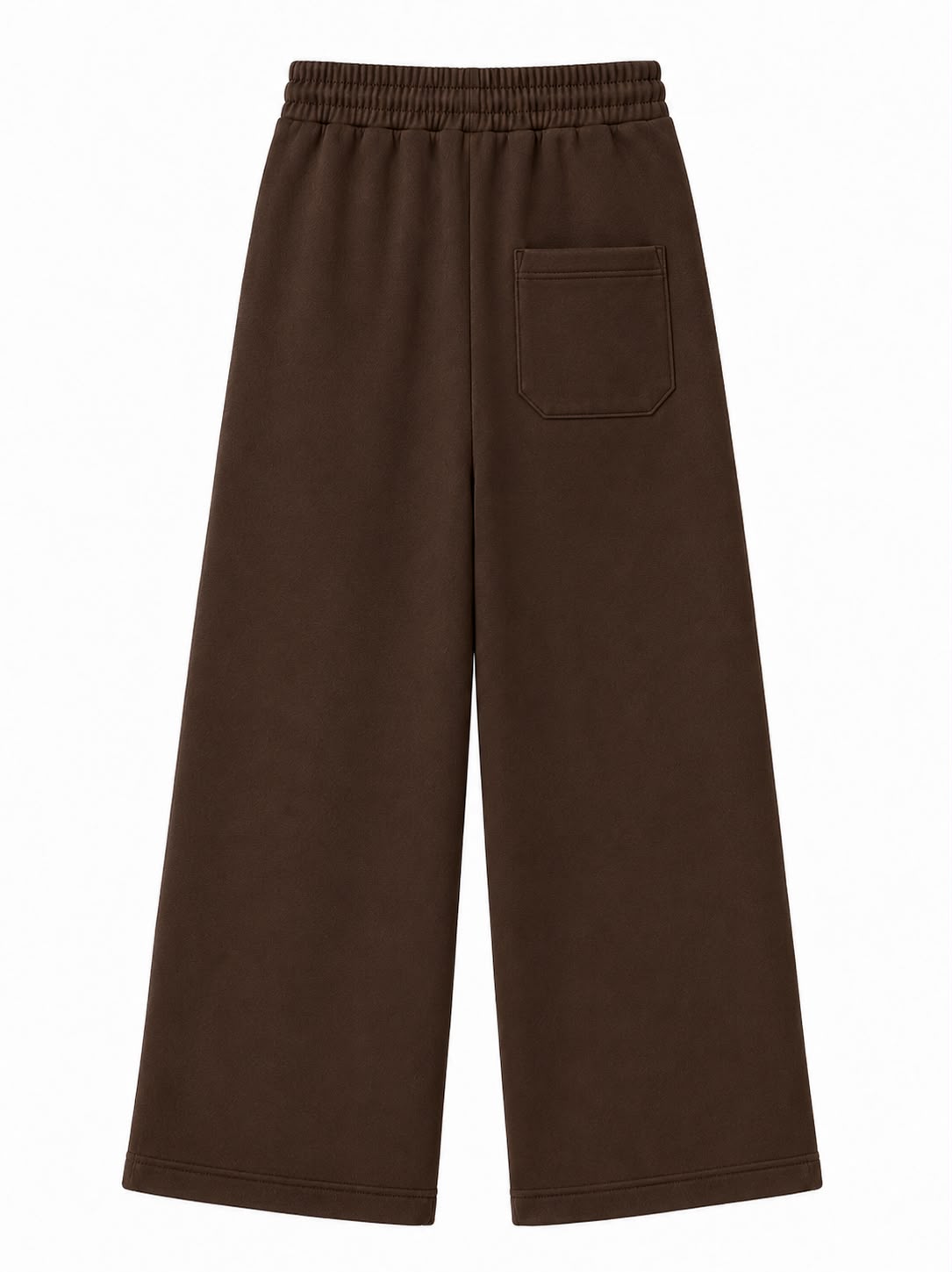 Brown on Brown Track Pants - Wide Leg - Embroidered