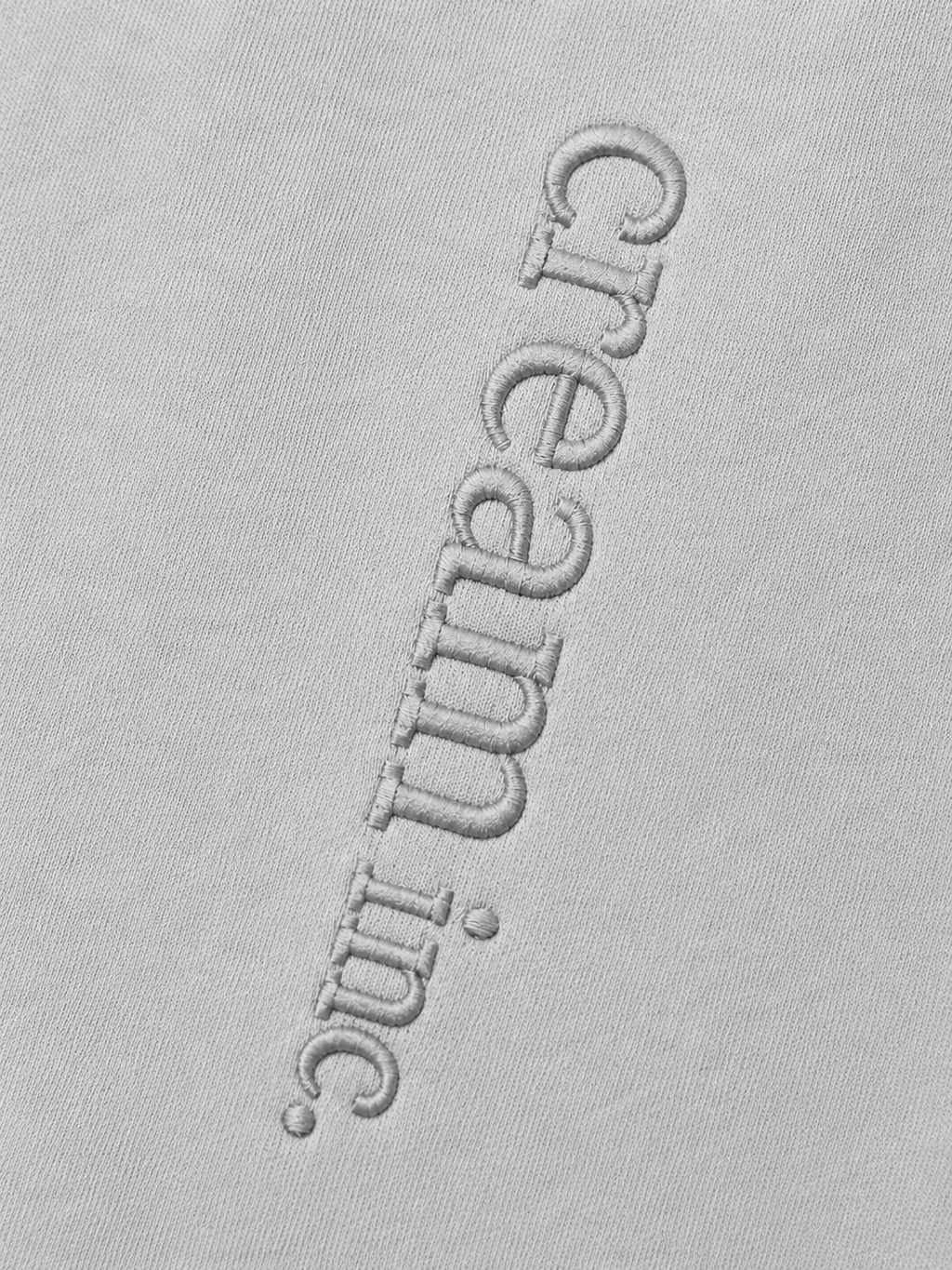 Light Grey on Light Grey Track Pants - Wide Leg - Embroidered