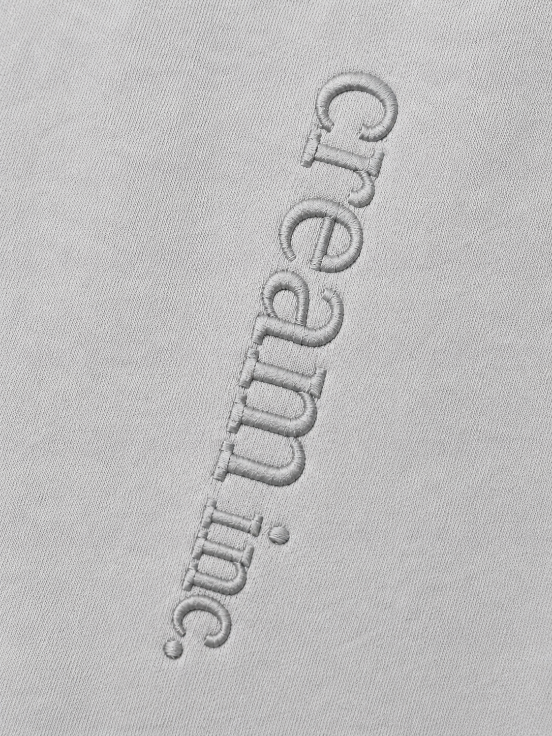 Light Grey on Light Grey Track Pants - Wide Leg - Embroidered