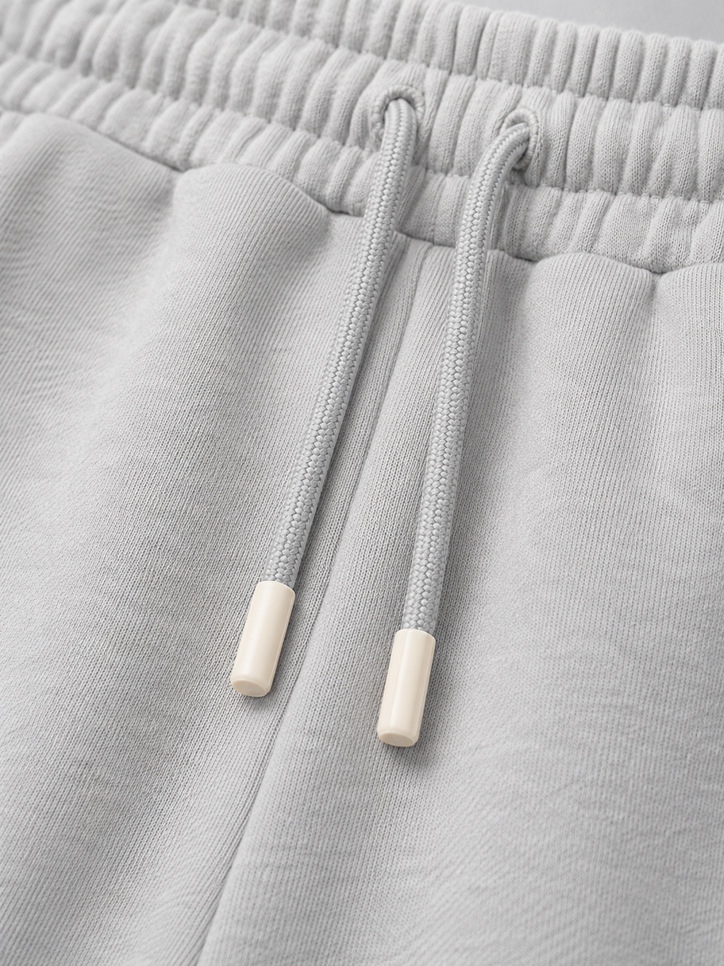 Light Grey on Light Grey Track Pants - Wide Leg - Embroidered