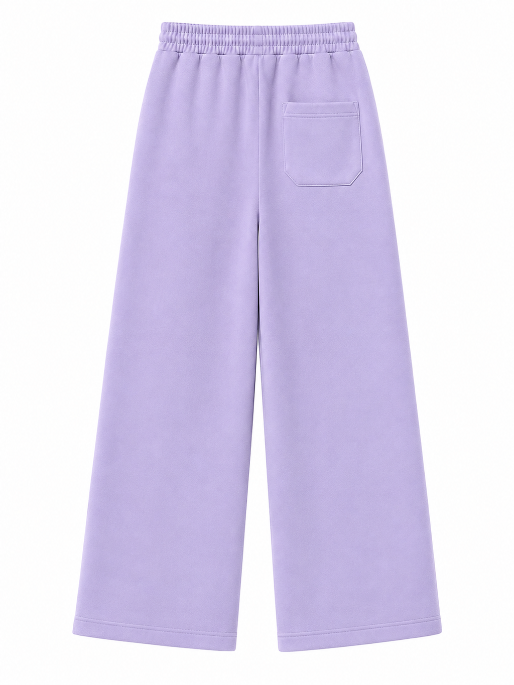 Lilac on Lilac Track Pants - Wide Leg - Embroidered