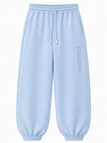 Blue on Blue Track Pants - Cuffed Leg - Embroidered