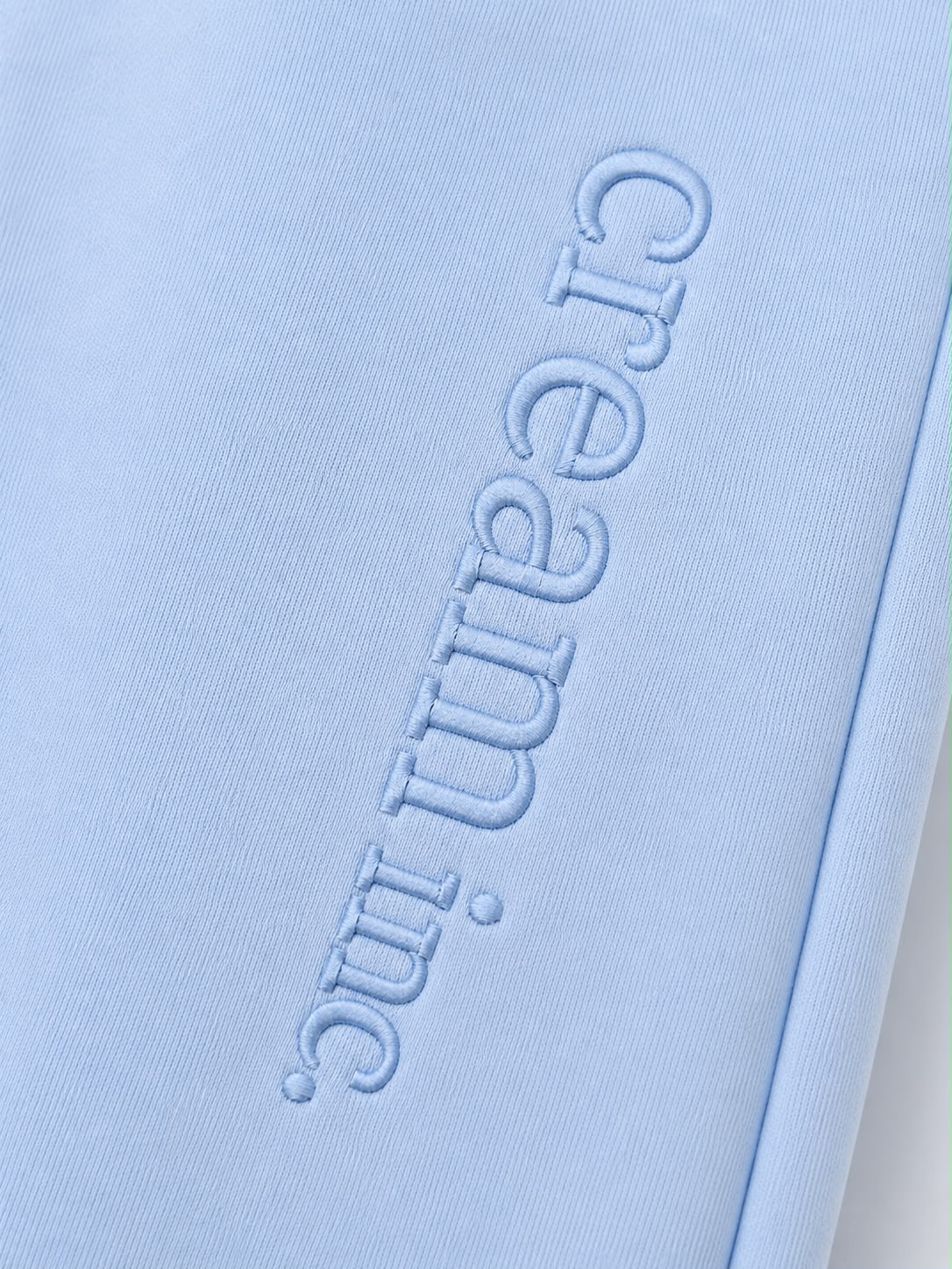 Blue on Blue Track Pants - Cuffed Leg - Embroidered