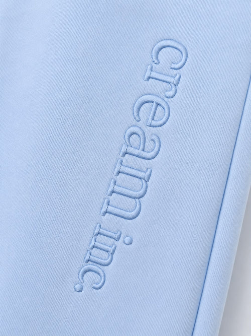 Blue on Blue Track Pants - Cuffed Leg - Embroidered