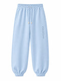 Blue on Blue Track Pants - Cuffed Leg - Embroidered