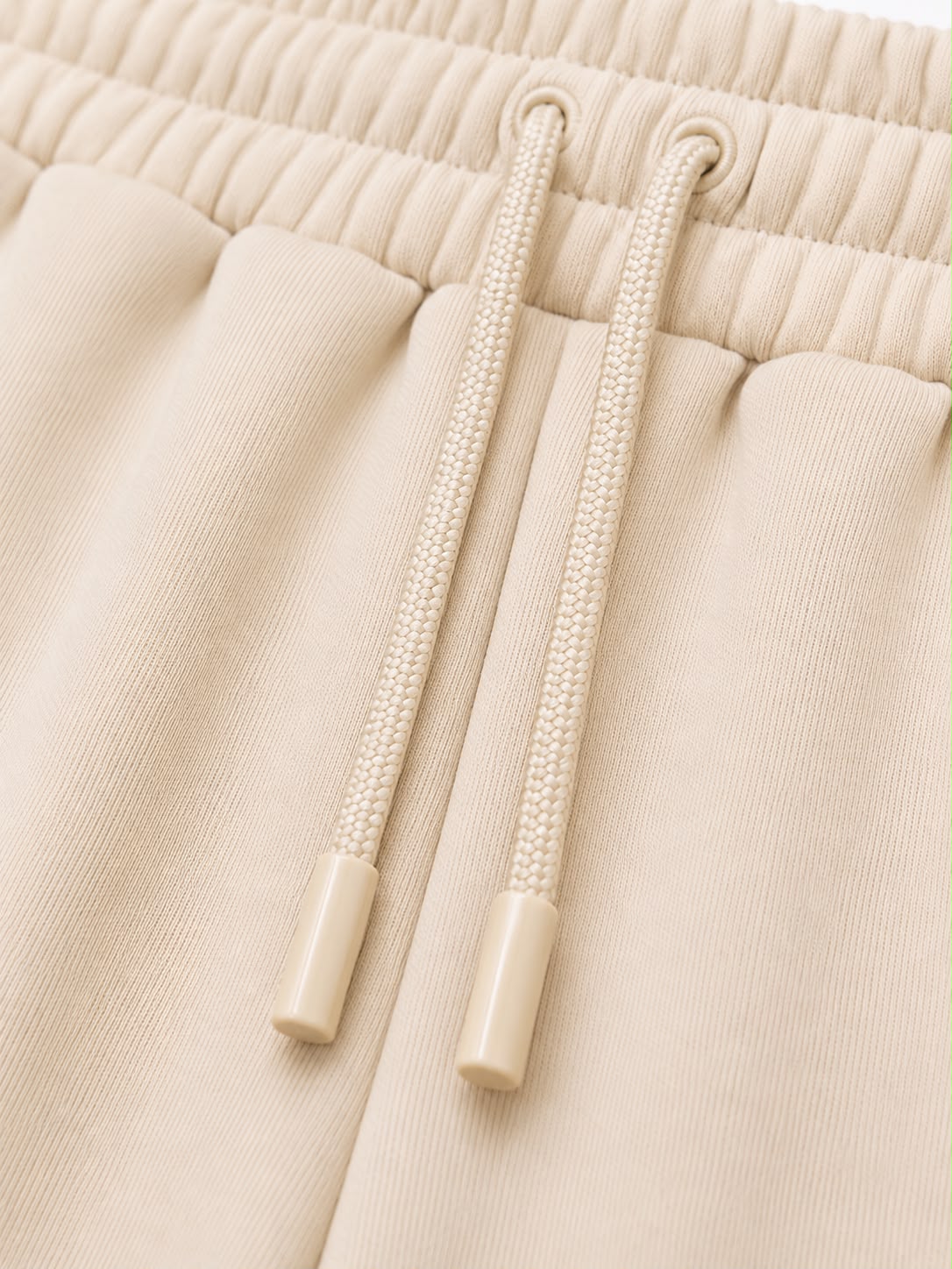 Cream on Cream Track Pants - Cuffed Leg - Embroidered