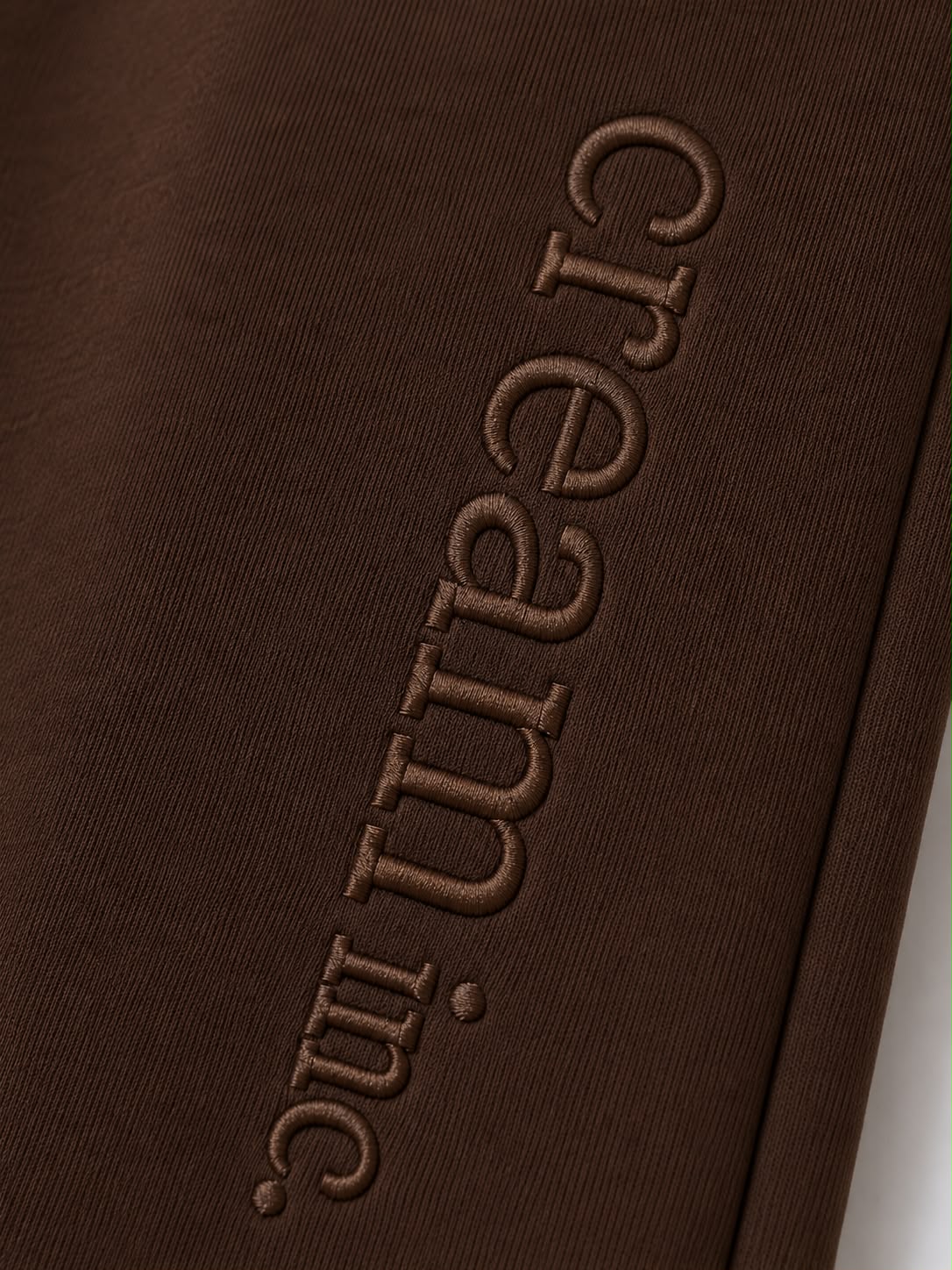 Brown on Brown Track Pants - Cuffed Leg - Embroidered