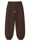 Brown on Brown Track Pants - Cuffed Leg - Embroidered