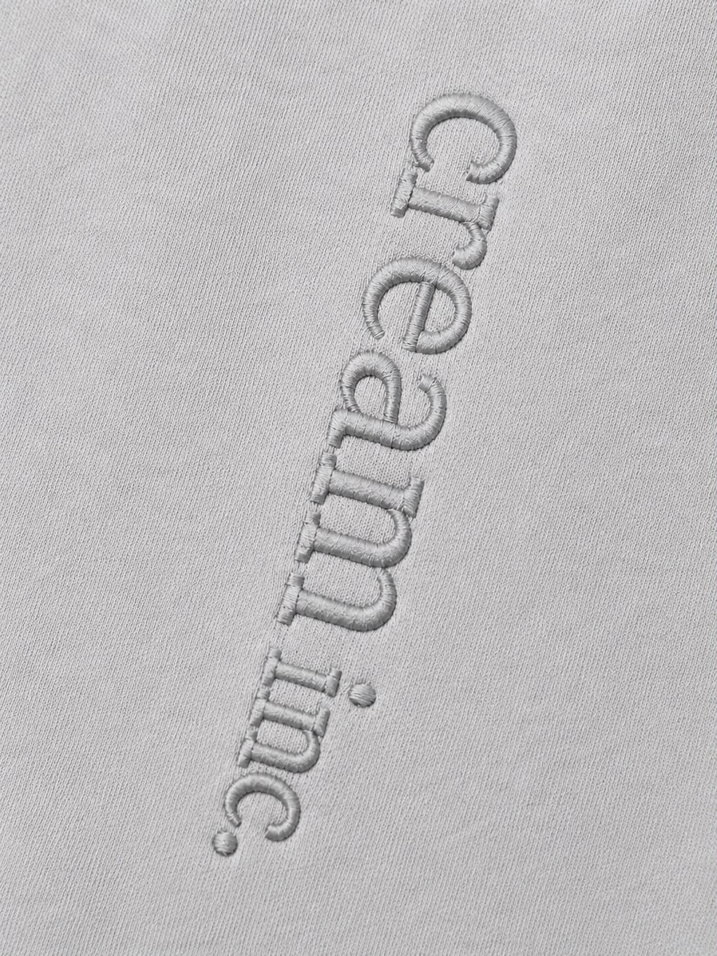 Light Grey on Light Grey Track Pants - Cuffed Leg - Embroidered