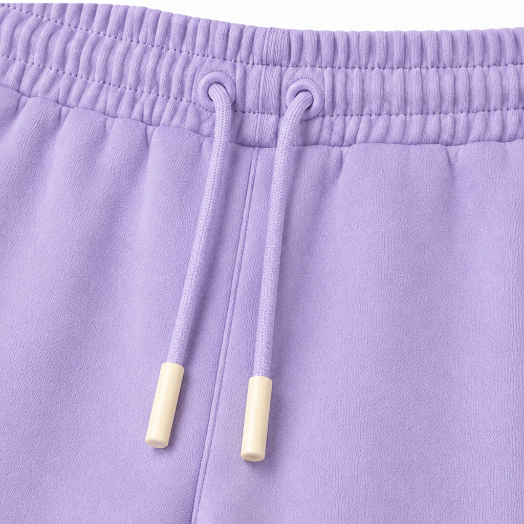 Lilac on Lilac Track Pants - Wide Leg - Embroidered