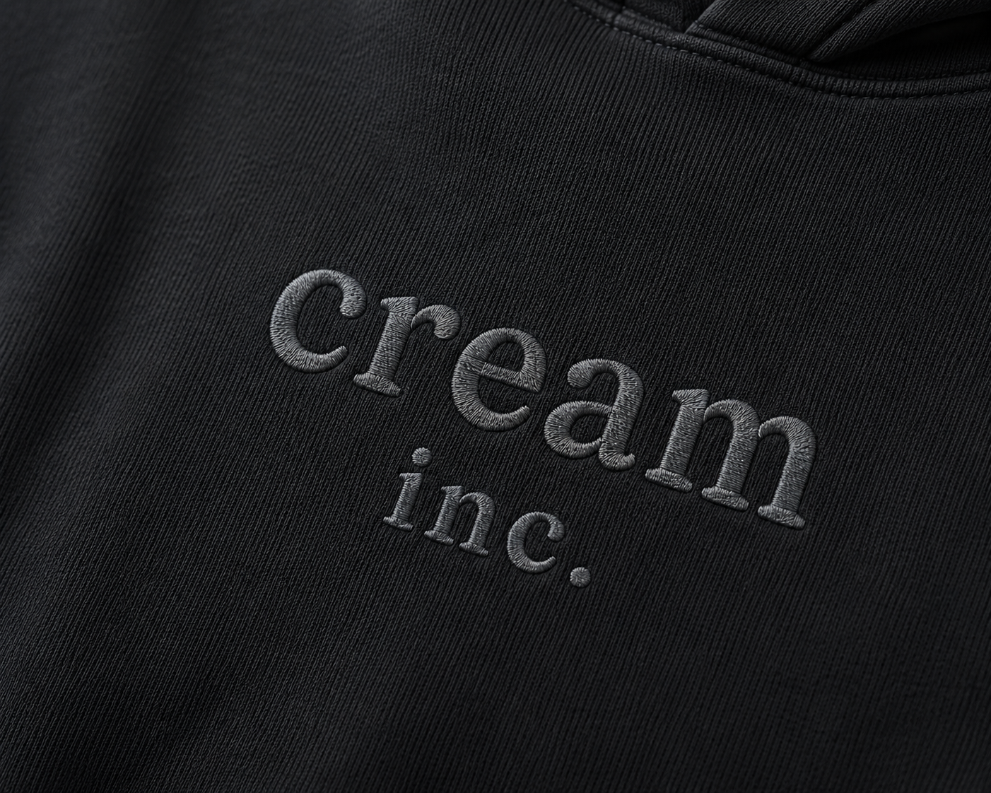Grey on Grey Hoodie - Embroidered