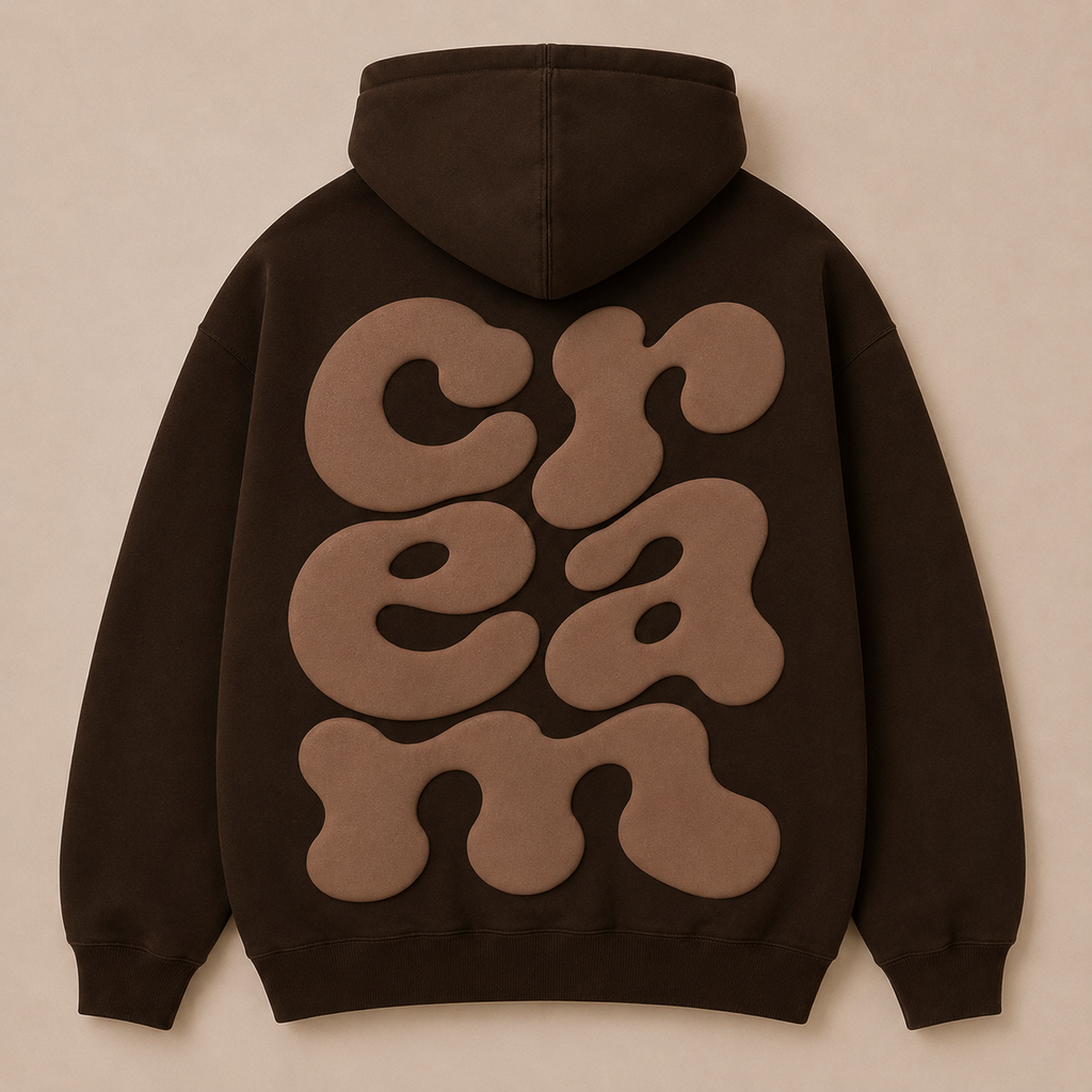 Brown on Brown Hoodie - Puff Print