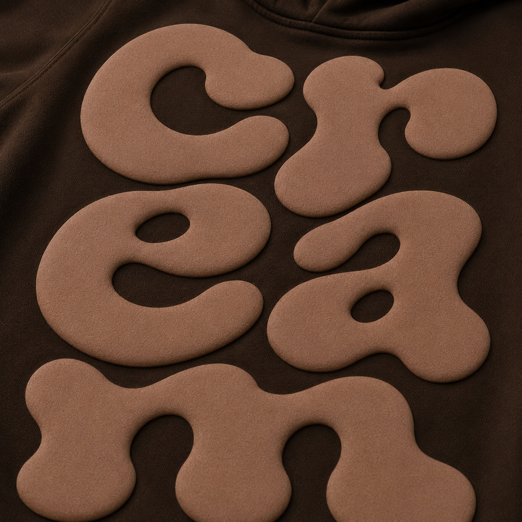 Brown on Brown Hoodie - Puff Print