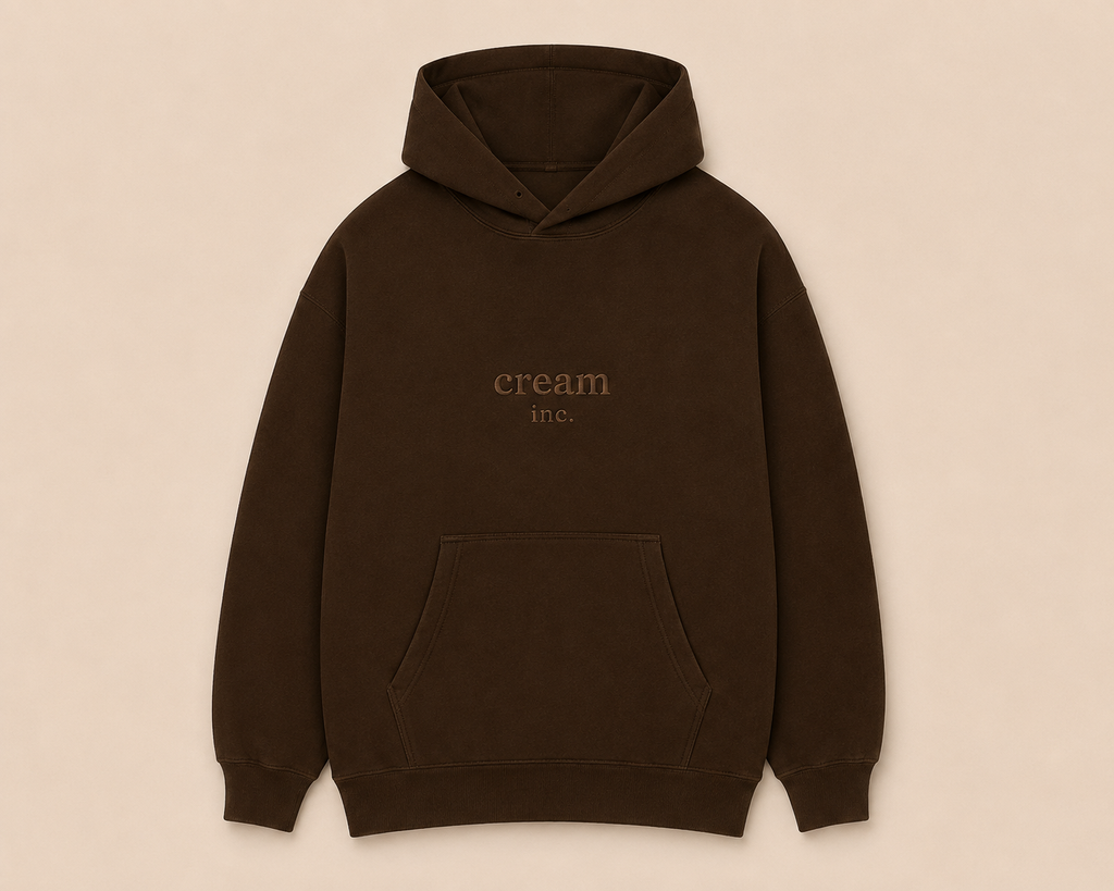 Brown on Brown Hoodie - Embroidered