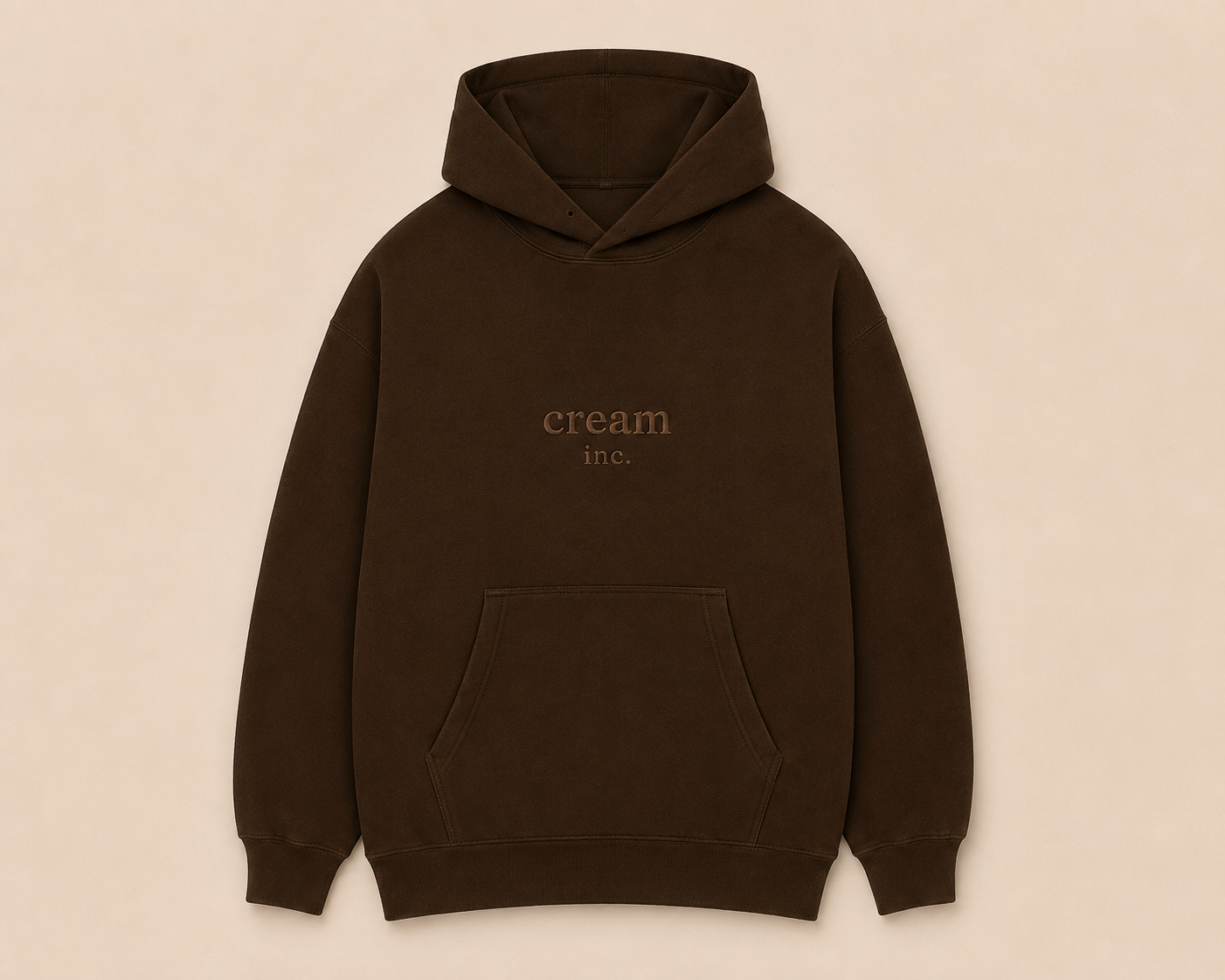 Brown on Brown Hoodie - Embroidered