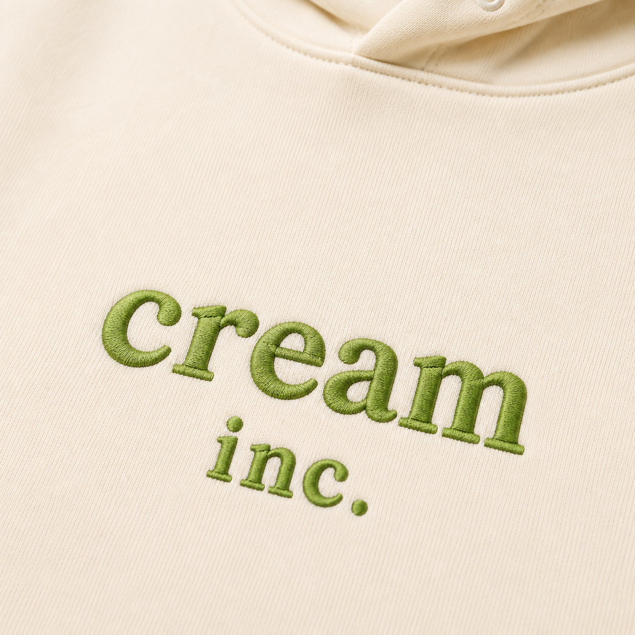 Matcha on Cream Hoodie - Embroidered