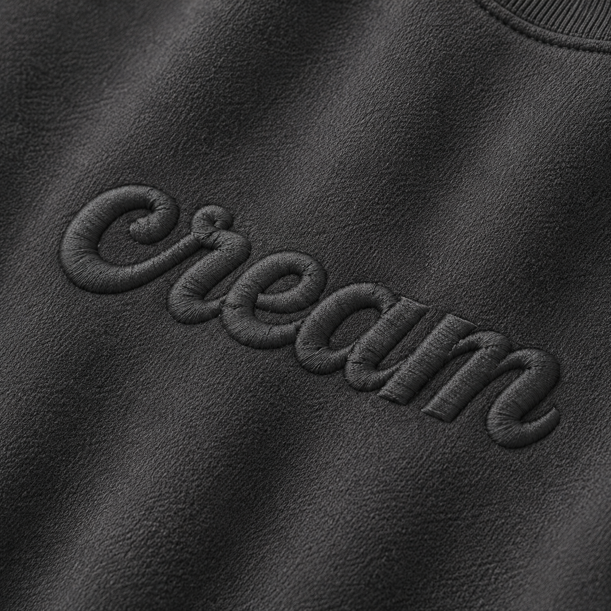 Grey on Grey Crewneck - Embroidered