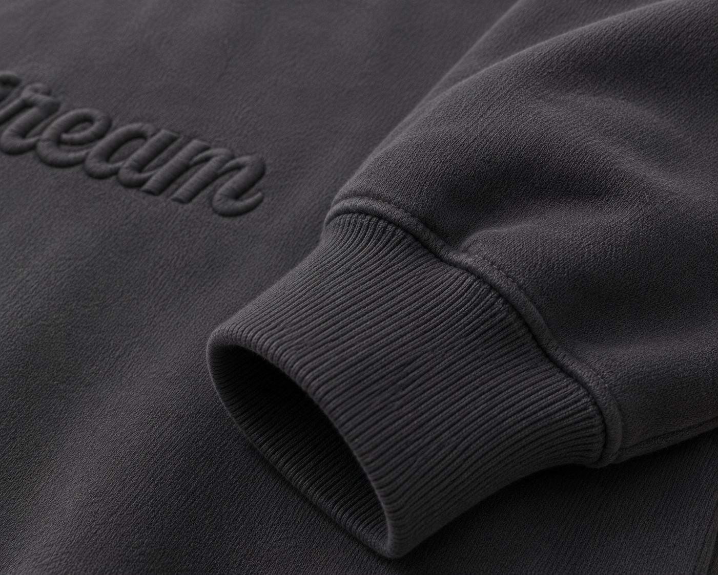 Grey on Grey Crewneck - Embroidered