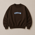 Blue on Brown Crewneck - Puff Print