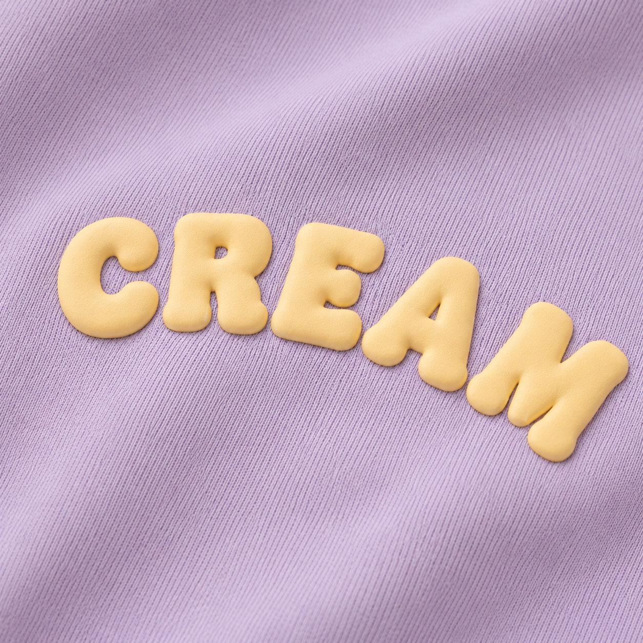 Butterscotch on Lilac Crewneck - Puff Print